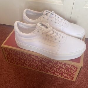Vans ward platform white - women’s size 10